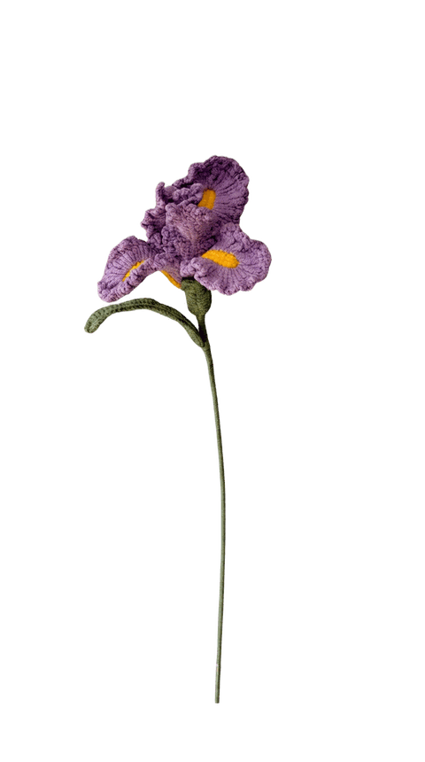 Helles Violetttt, Gelb — gehäkelte Blume