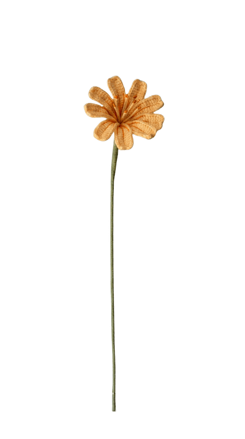 Gelb Orange — gehäkelte Blume