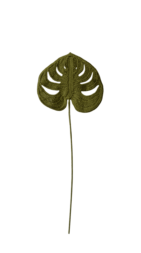 Grün — gehäkelte Blume