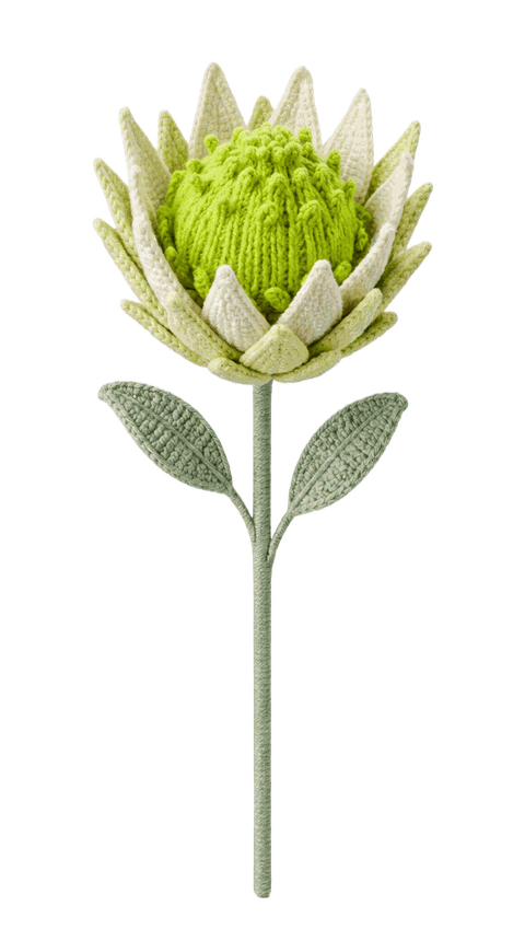Hellgrün — gehäkelte Blume
