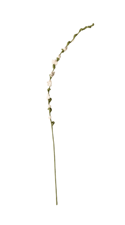 Weiss Grün — gehäkelte Blume