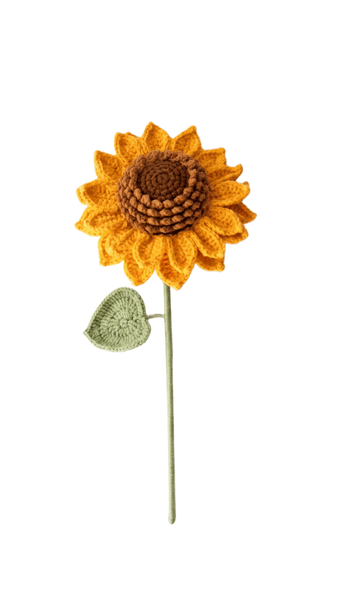 Gelb — gehäkelte Blume